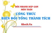 Công thức biến đổi Tổng thành Tích lớp 11 Toán lượng giác -...